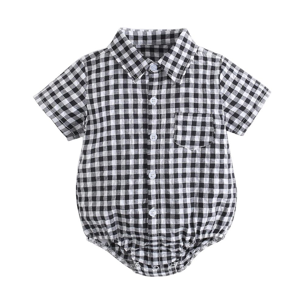 Baby Boy Button Up Bodysuit w/ Collar (6-18M)