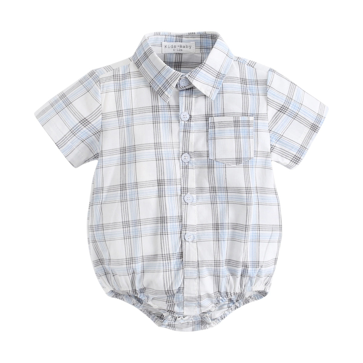 Baby Boy Button Up Bodysuit w/ Collar (6-18M)