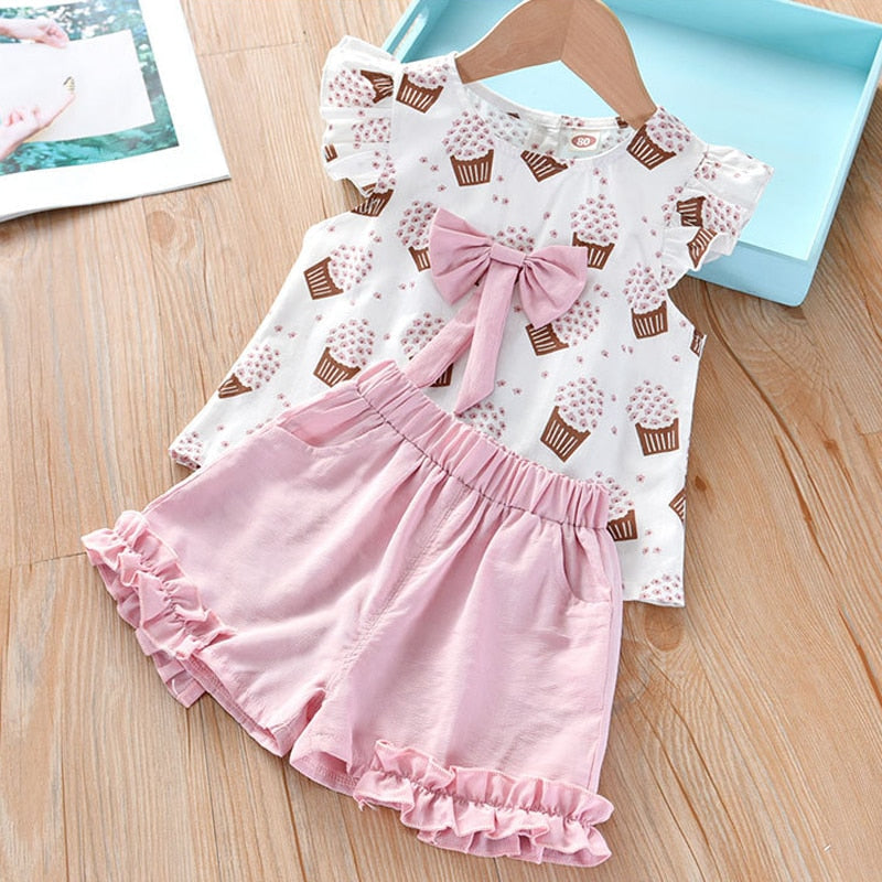 Girl's 2-Piece Spring/Summer Outfit Sets (2T-4T)