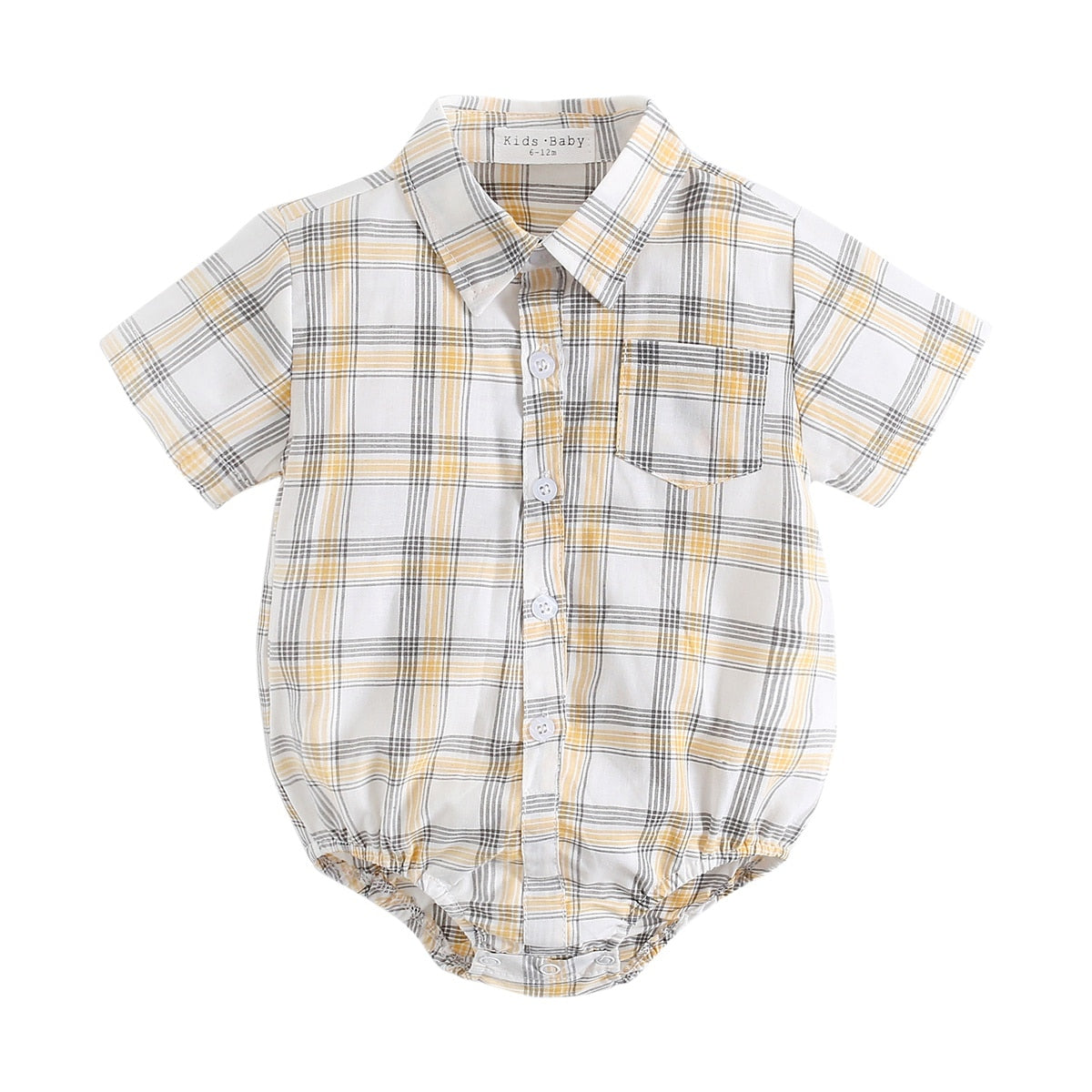 Baby Boy Button Up Bodysuit w/ Collar (6-18M)