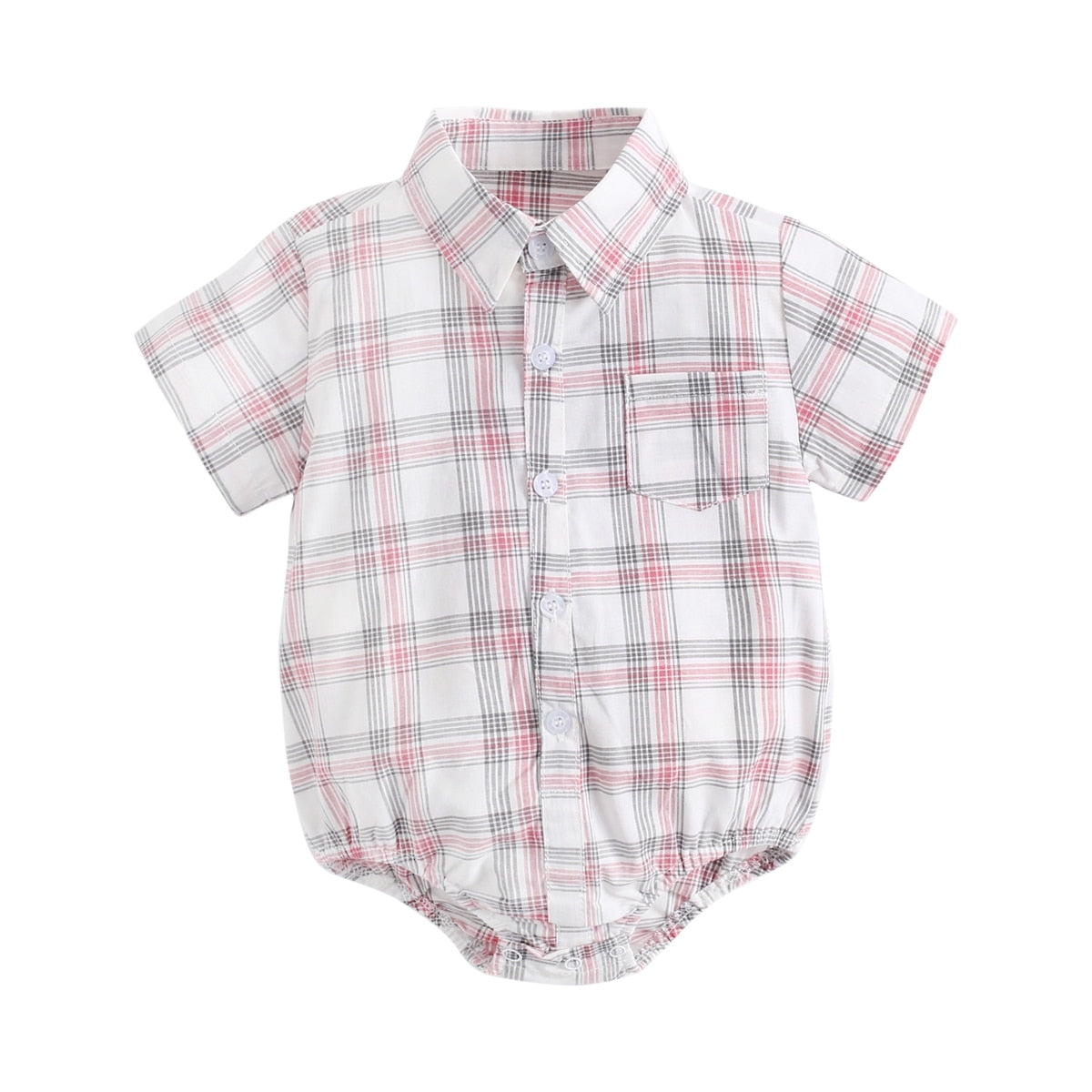 Baby Boy Button Up Bodysuit w/ Collar (6-18M)