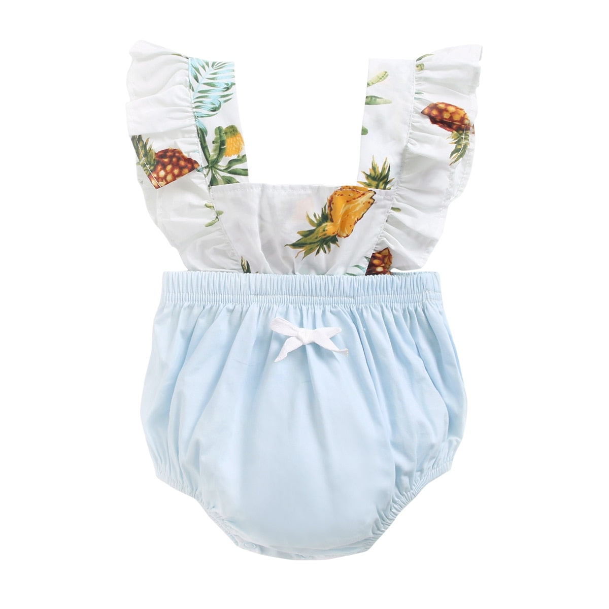 Baby Girl Ruffle Body Suit: Pineapple (0-18m)