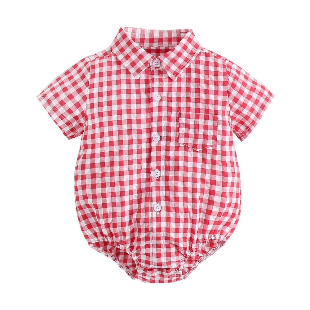 Baby Boy Button Up Bodysuit w/ Collar (6-18M)