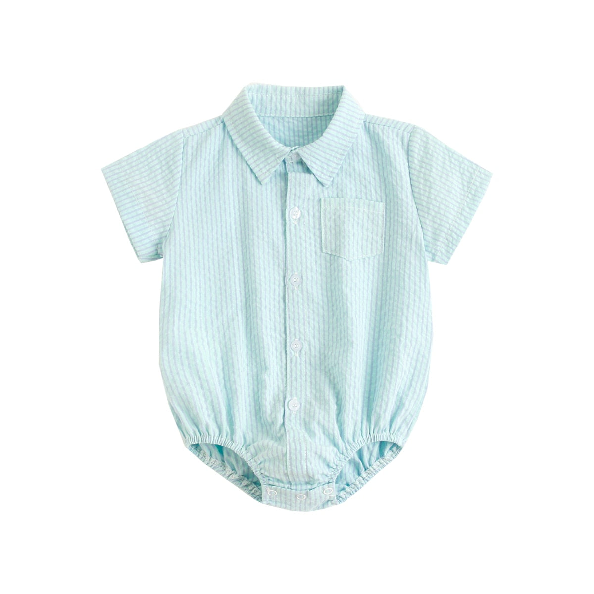 Baby Boy Button Up Bodysuit w/ Collar (6-18M)