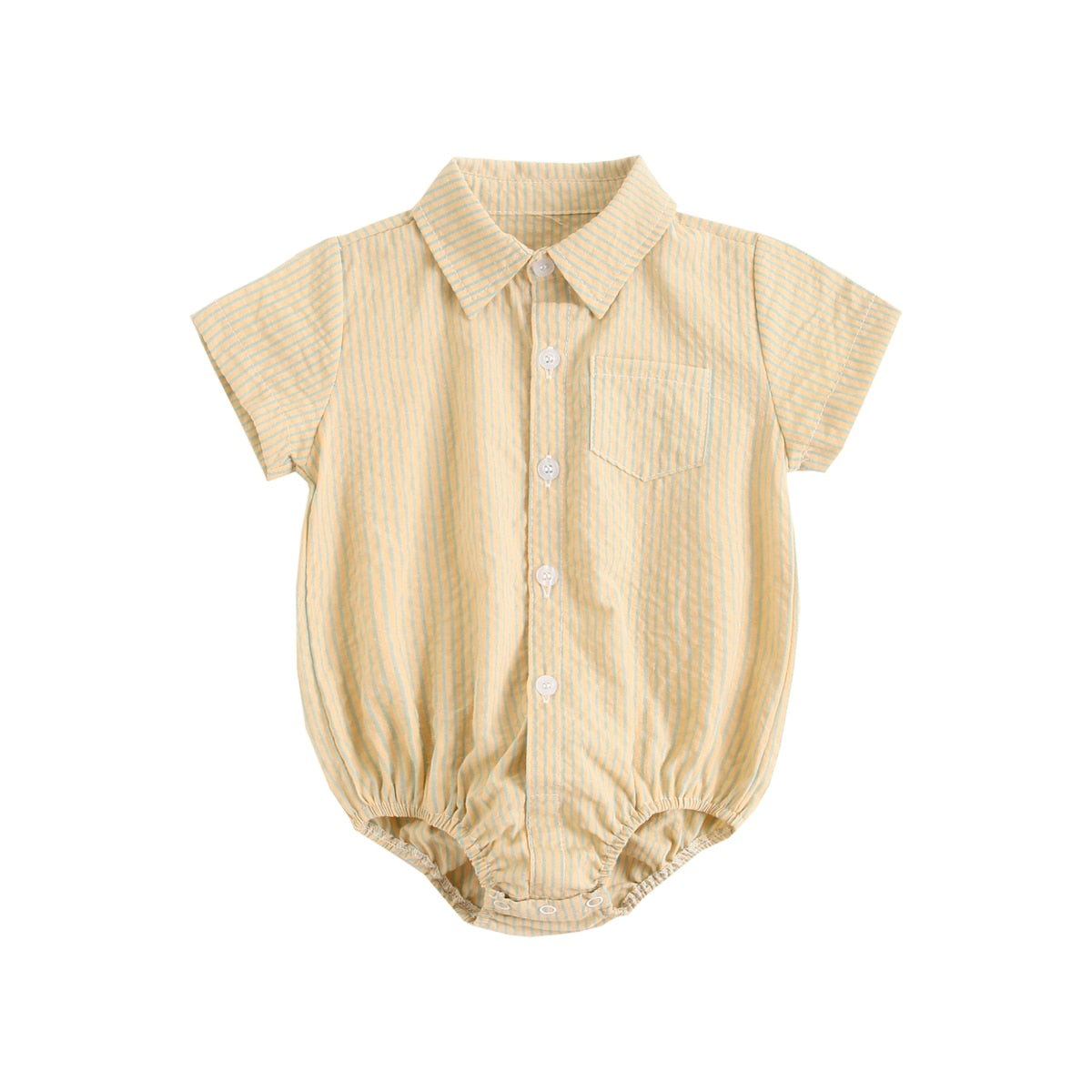 Baby Boy Button Up Bodysuit w/ Collar (6-18M)