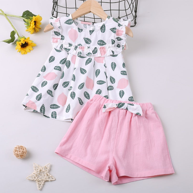 Girl's 2-Piece Spring/Summer Outfit Sets (2T-4T)