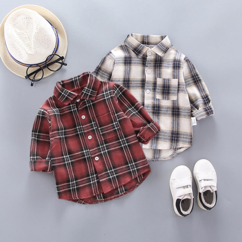 Boy's Plaid Button Up with Collar (9M-5T)