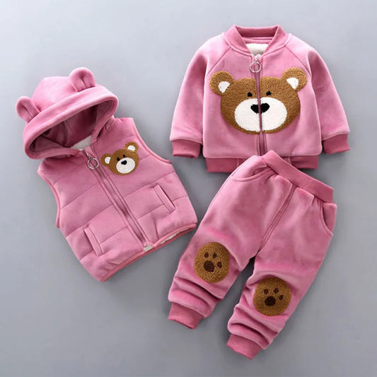 3-Piece Teddy Bear Jogger Set