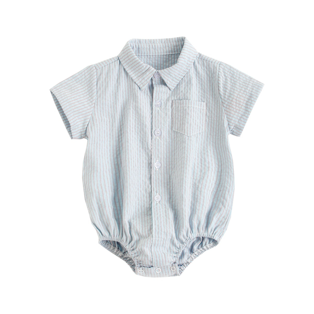 Baby Boy Button Up Bodysuit w/ Collar (6-18M)