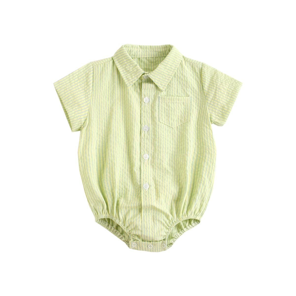 Baby Boy Button Up Bodysuit w/ Collar (6-18M)