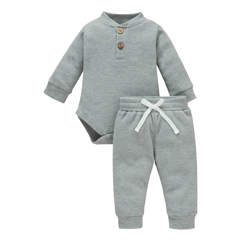 Esaierr Newborn Baby Thermal Underwear Set 2PCS Fall Winter Long Sleeve  Padded Thermal Shirt with High Waisted Pants Outfit 4M-4Y