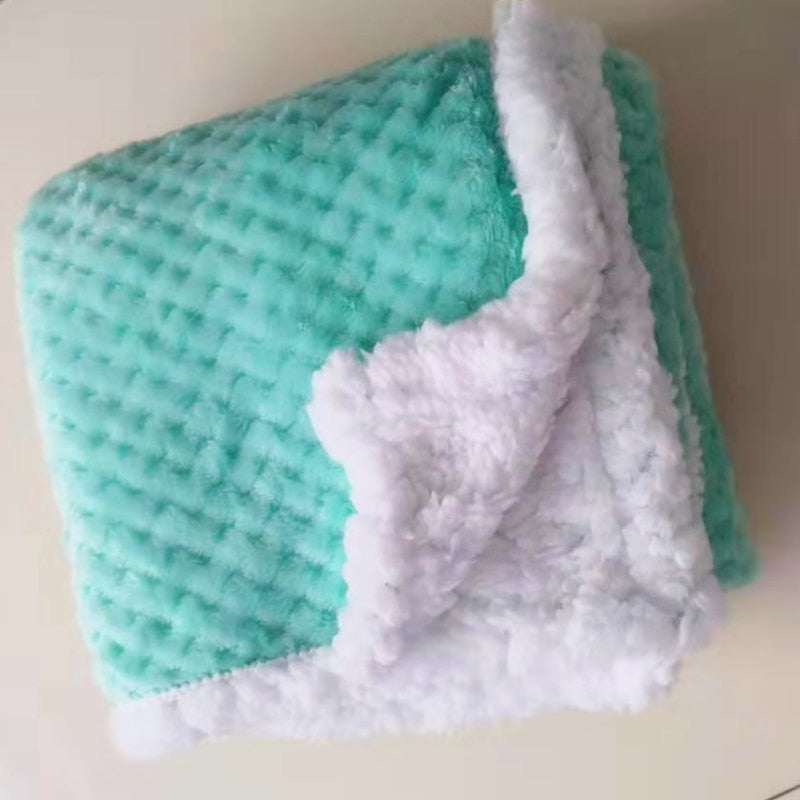 Double Layer Fleece Baby Blankets (Multiple Style/Color Options)