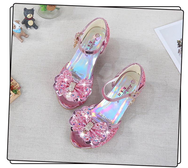 Girls Glitter Dress Shoes: Pink