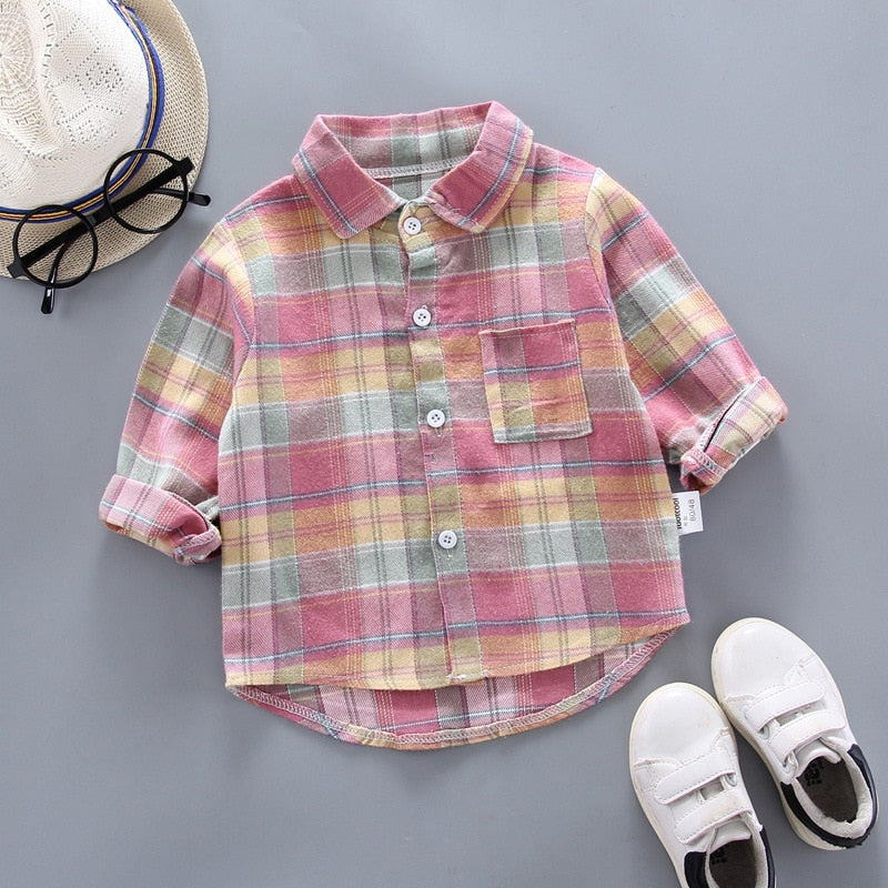 Boy's Plaid Button Up with Collar (9M-5T)