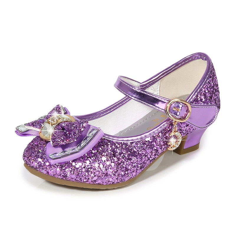 Girls Glitter Dress Shoes: Pink