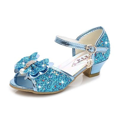 Girls Glitter Dress Shoes: Blue