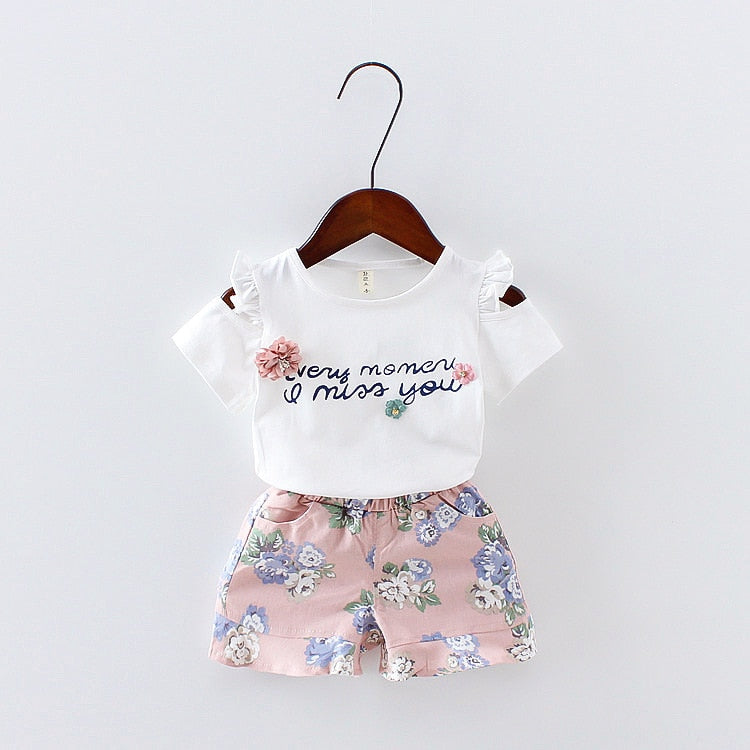 Girl's 2-Piece Short Sets (Size 6 Month-5T)