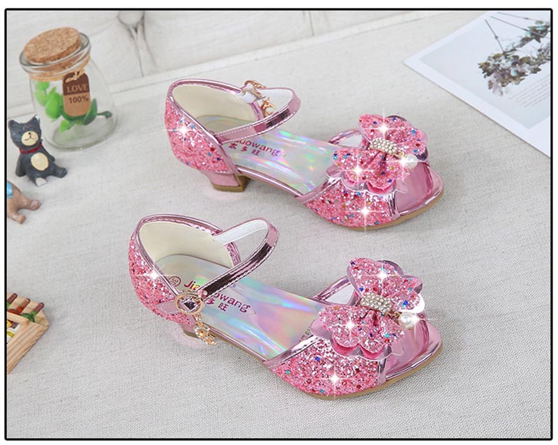 Girls Glitter Dress Shoes: Red