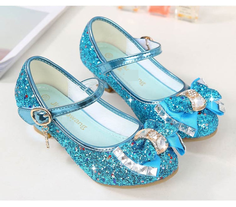 Girls Glitter Dress Shoes: Red