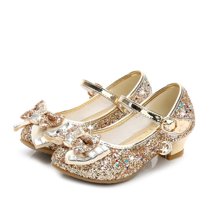 Girls Glitter Dress Shoes: Pink