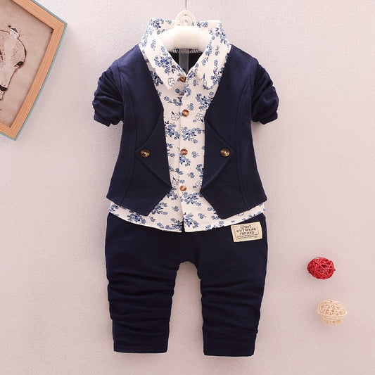 Baby Boy Cotton Suit Sets (9-24m, Multiple Colors)