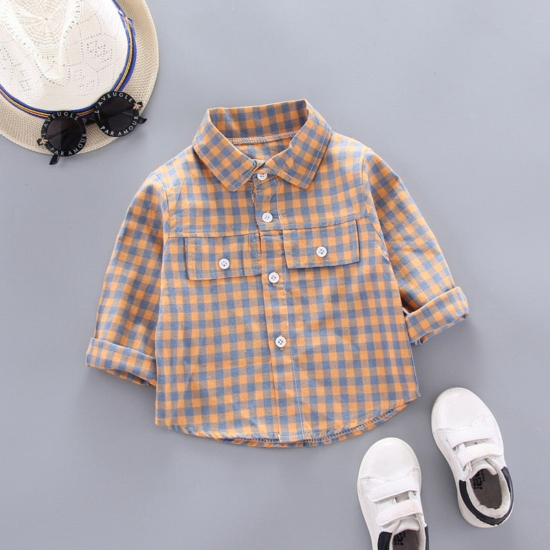 Boy's Plaid Button Up with Collar (9M-5T)