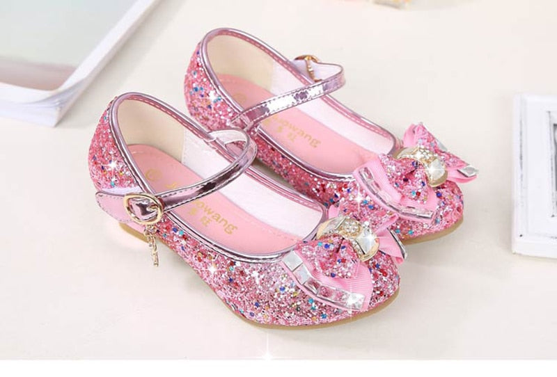 Girls Glitter Dress Shoes: Red