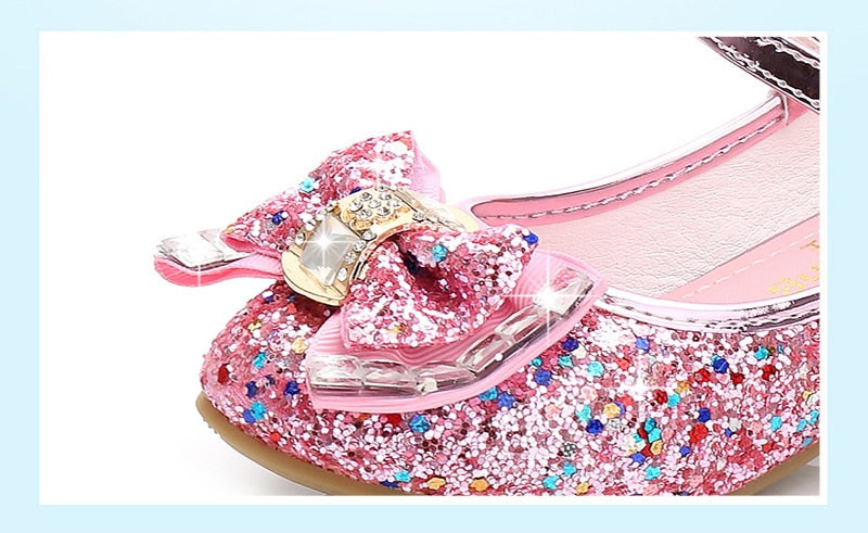 Girls Glitter Dress Shoes: Red