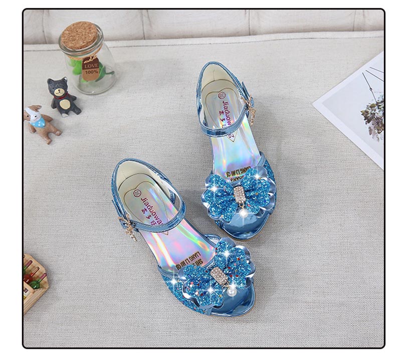 Girls Glitter Dress Shoes: Blue