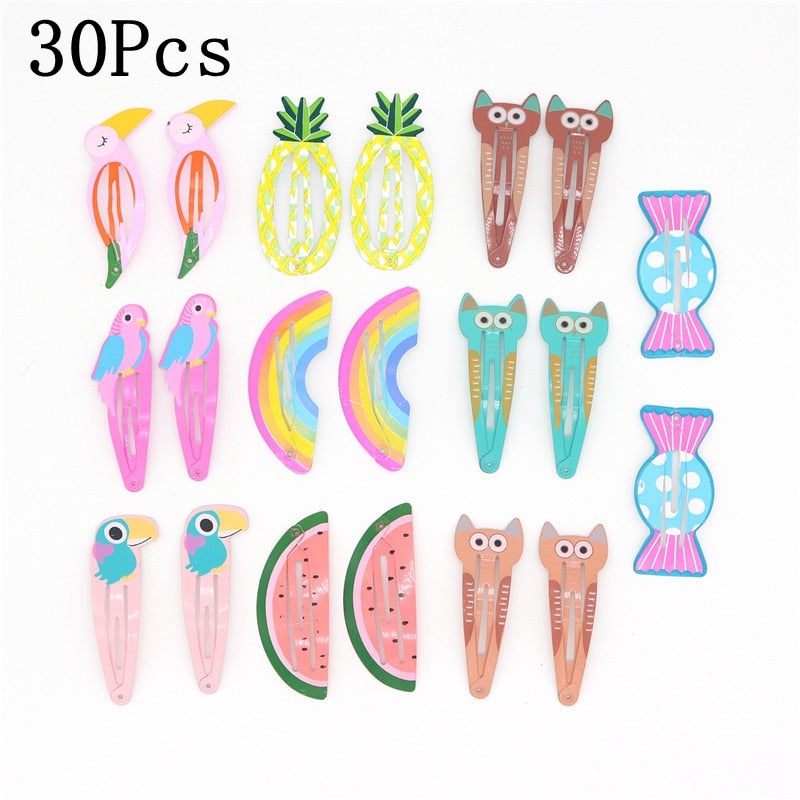 30-Piece Assorted Hair Clips (Multiple Colors & Shapes)