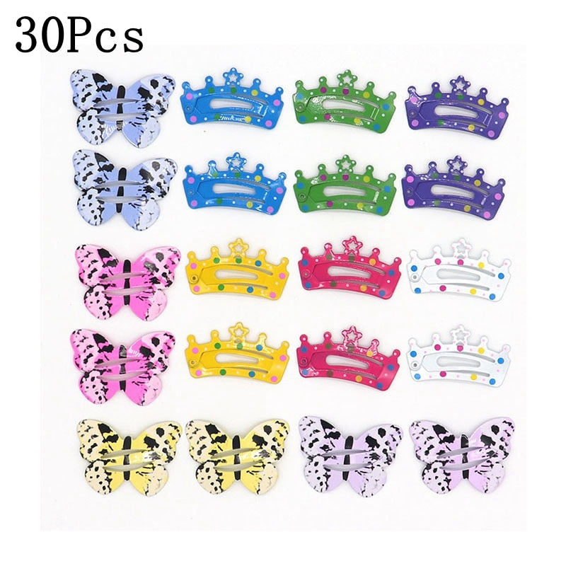 30-Piece Assorted Hair Clips (Multiple Colors & Shapes)