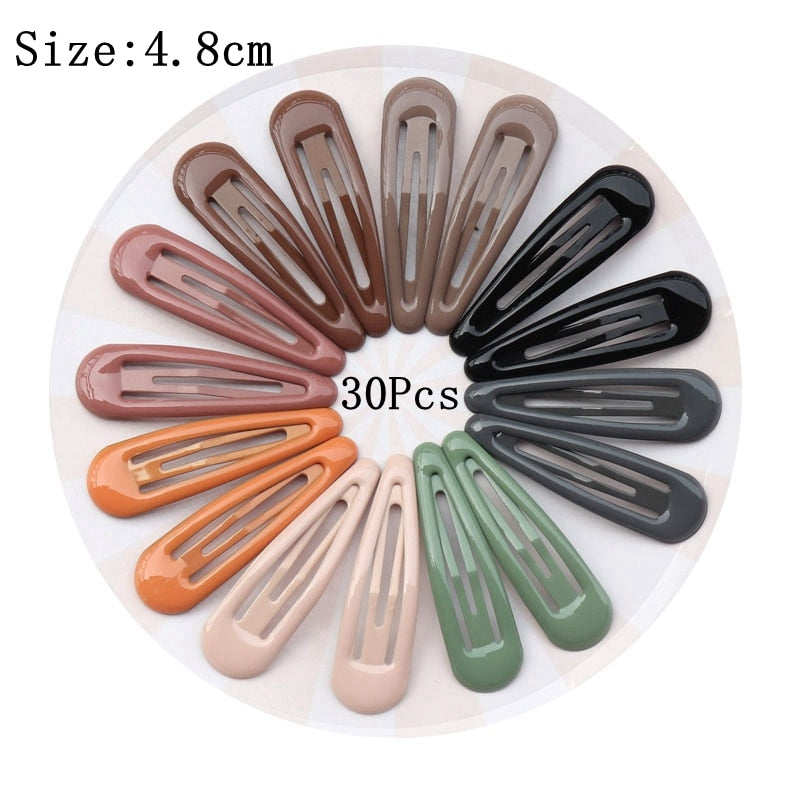 30-Piece Assorted Hair Clips (Multiple Colors & Shapes)