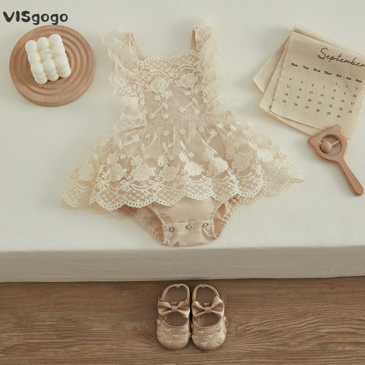 Vintage Style Lace Romper (3-18M)