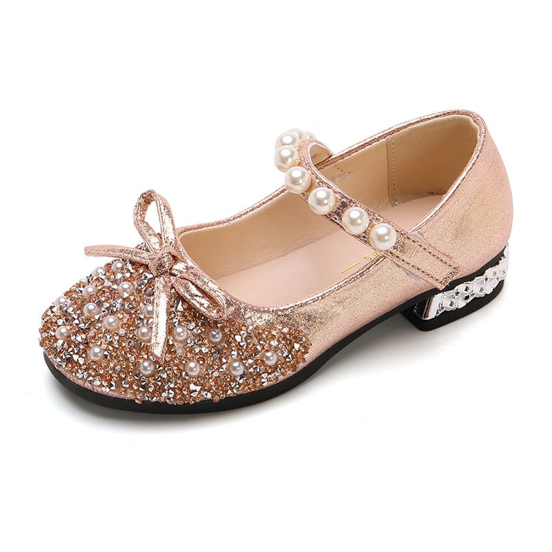 Girls Glitter Dress Shoes: Pink