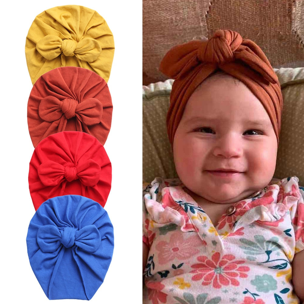 Baby Girl Bow Turban (Multiple Color Options)