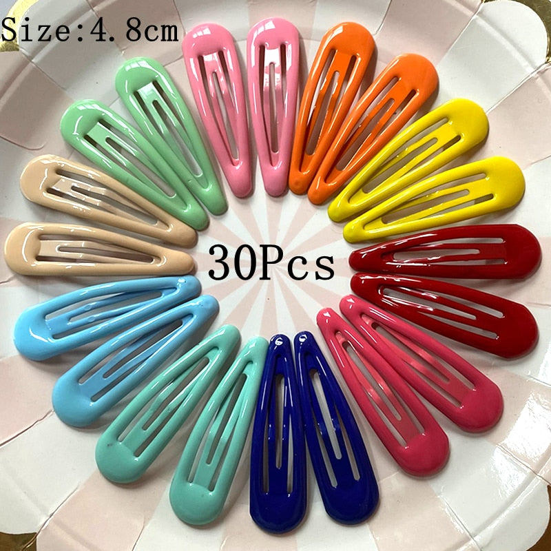 30-Piece Assorted Hair Clips (Multiple Colors & Shapes)