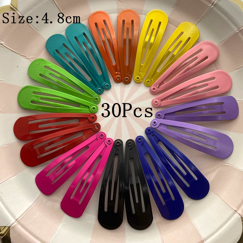 30-Piece Assorted Hair Clips (Multiple Colors & Shapes)