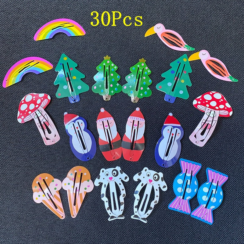 30-Piece Assorted Hair Clips (Multiple Colors & Shapes)