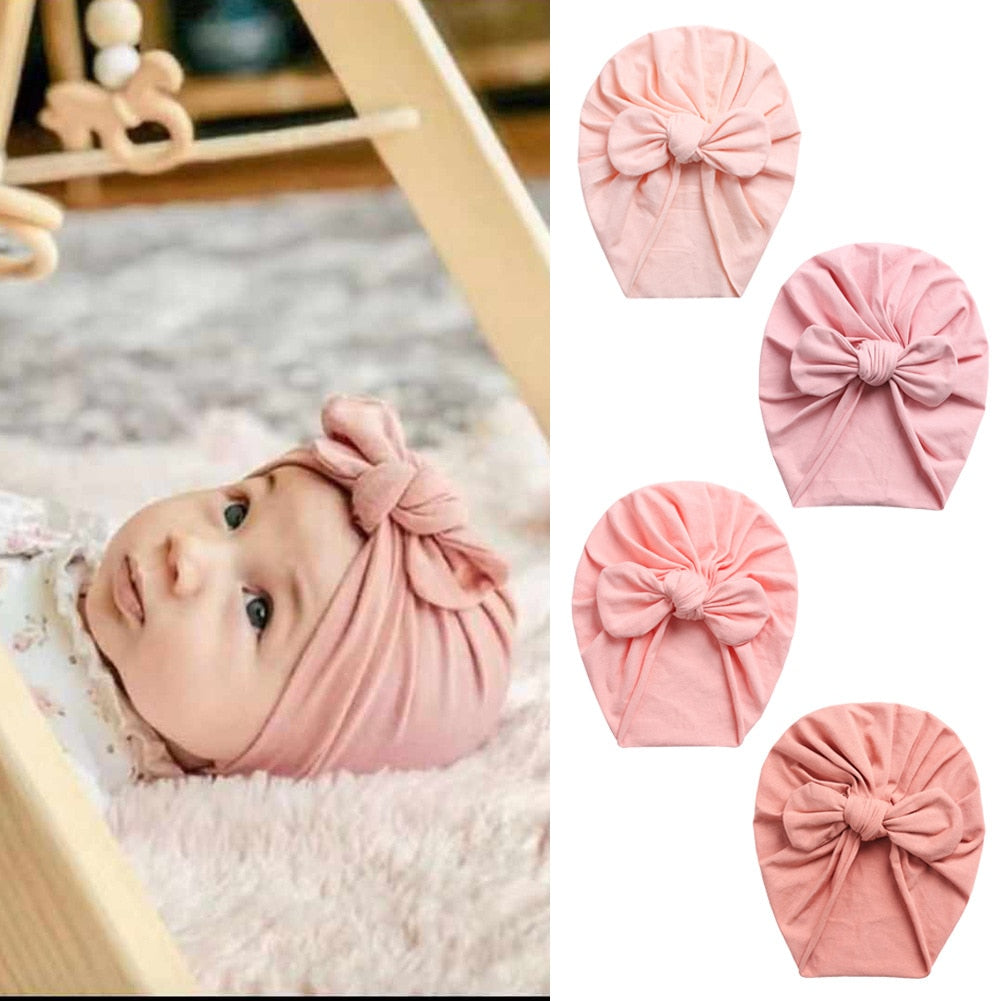 Baby Girl Bow Turban (Multiple Color Options)