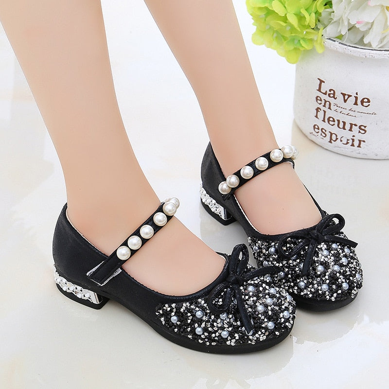 Princess Slipper - Glitter Black