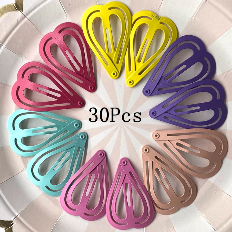 30-Piece Assorted Hair Clips (Multiple Colors & Shapes)