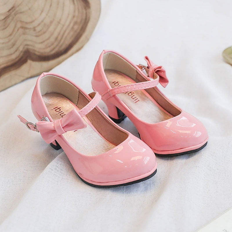 Girls Glitter Dress Shoes: Pink