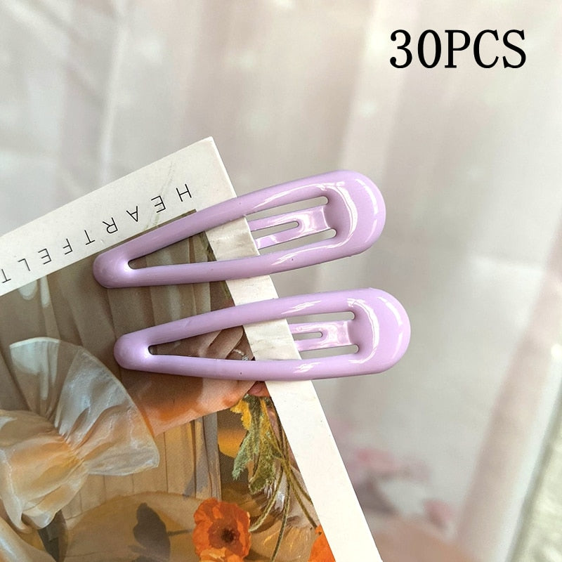 30-Piece Assorted Hair Clips (Multiple Colors & Shapes)