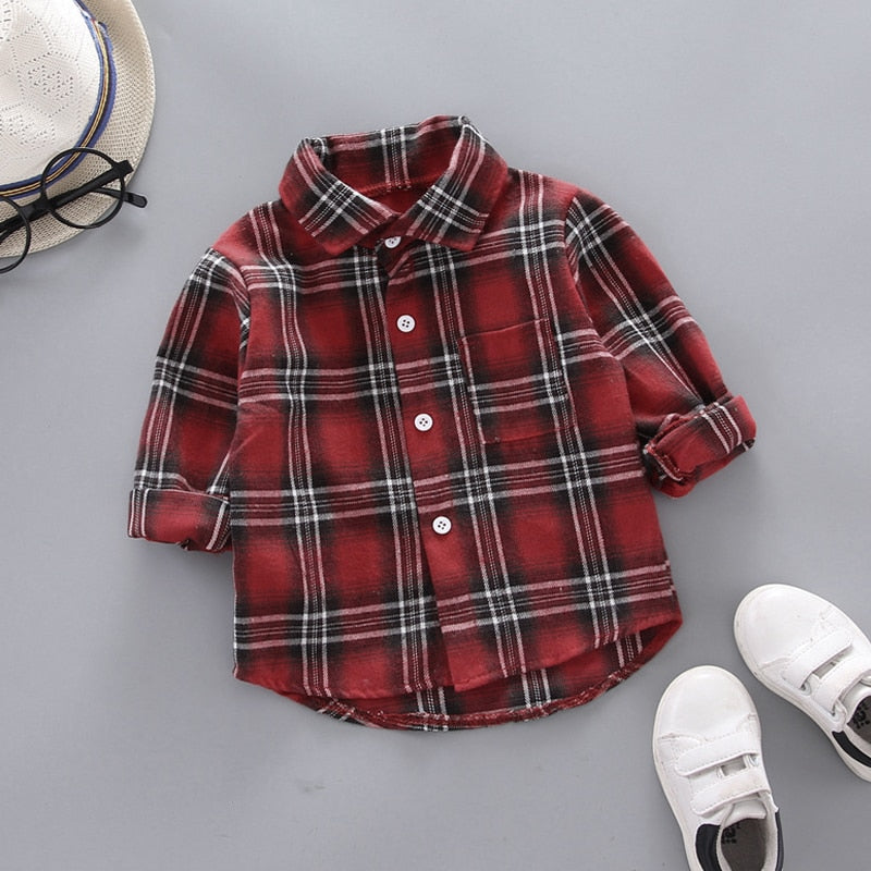 Boy's Plaid Button Up with Collar (9M-5T)