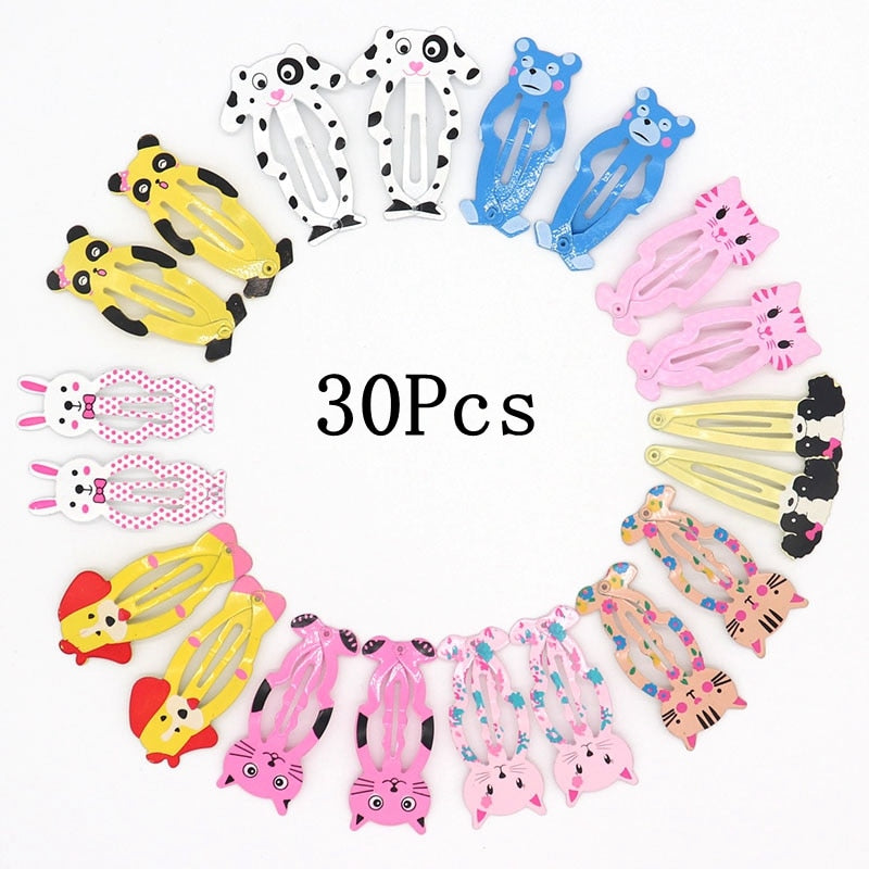 30-Piece Assorted Hair Clips (Multiple Colors & Shapes)