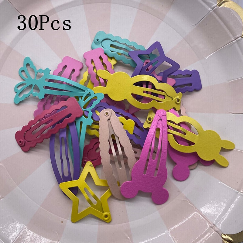 30-Piece Assorted Hair Clips (Multiple Colors & Shapes)