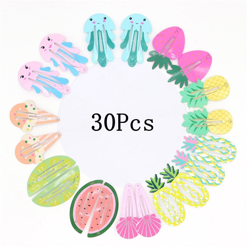 30-Piece Assorted Hair Clips (Multiple Colors & Shapes)