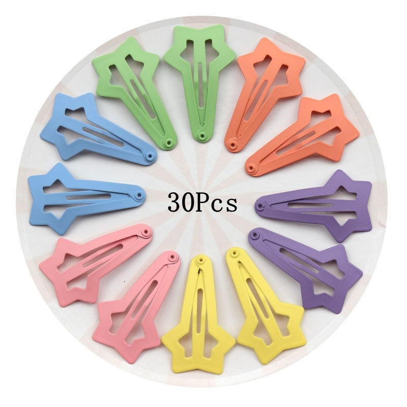 30-Piece Assorted Hair Clips (Multiple Colors & Shapes)