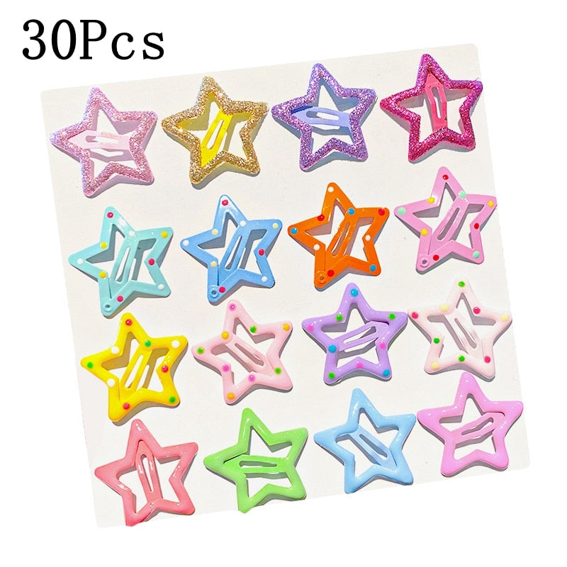 30-Piece Assorted Hair Clips (Multiple Colors & Shapes)