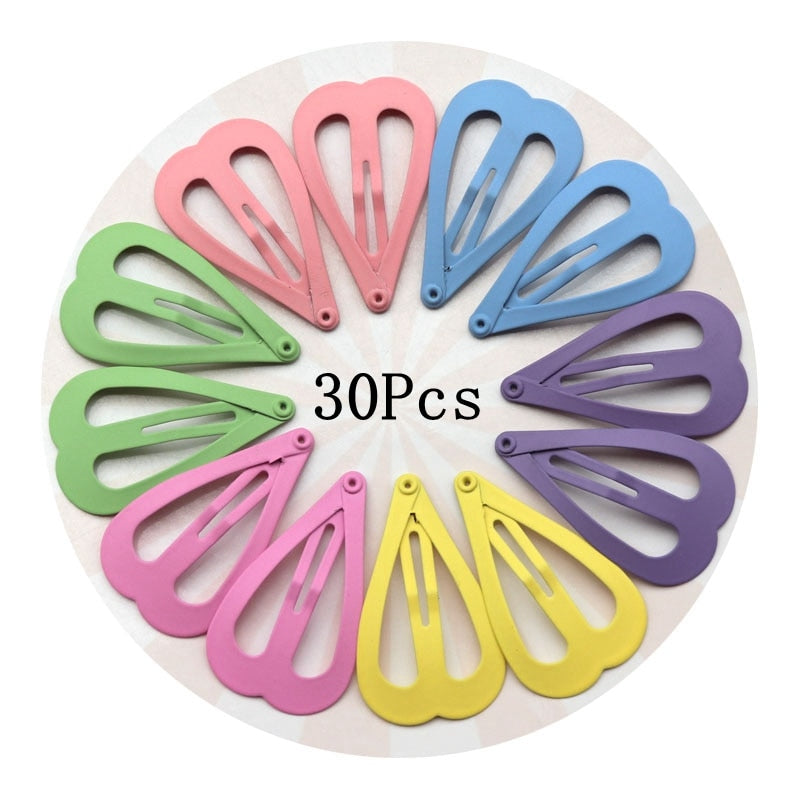 30-Piece Assorted Hair Clips (Multiple Colors & Shapes)